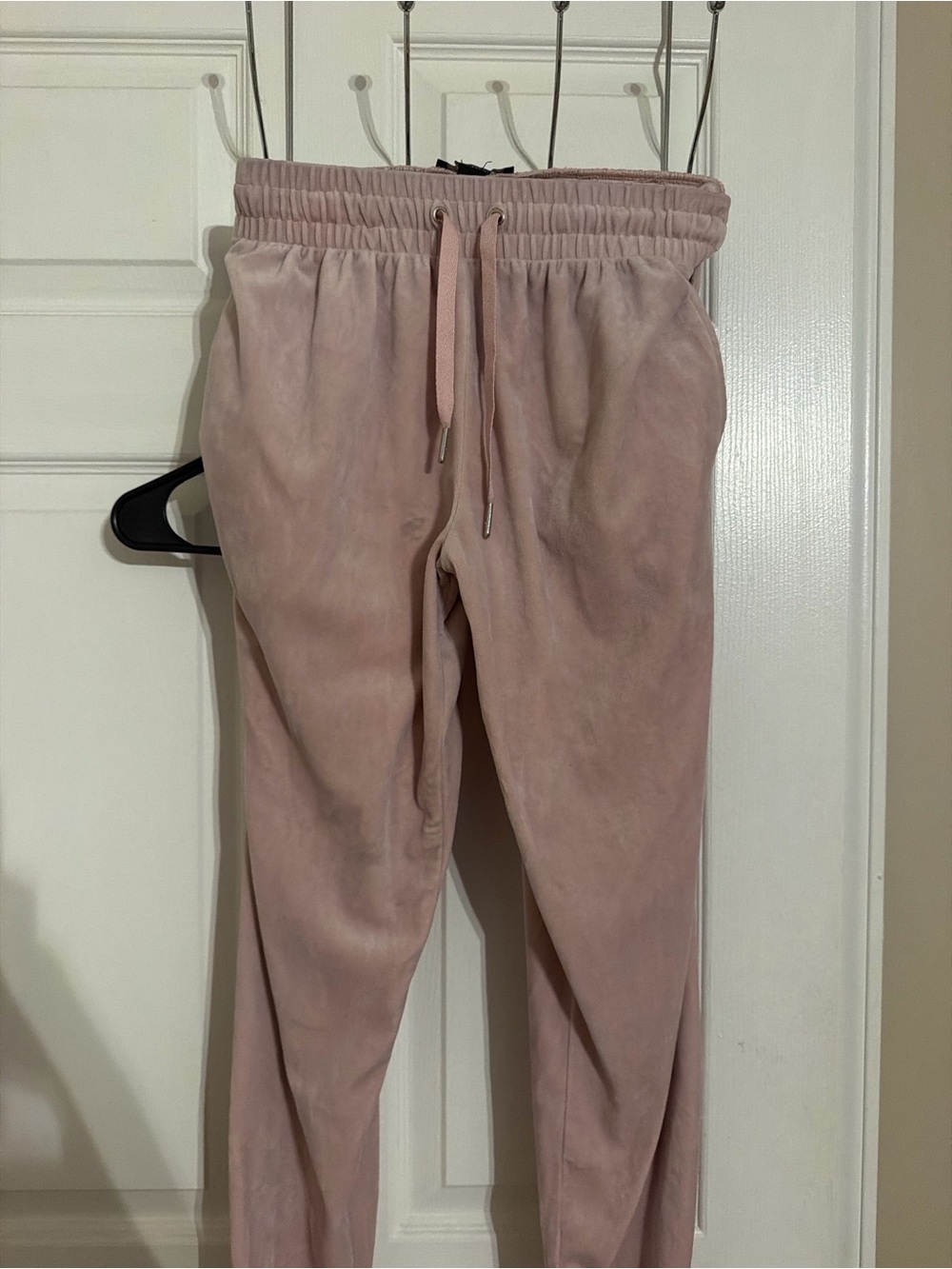 Forever 21 Blush Pink Velvet Joggers